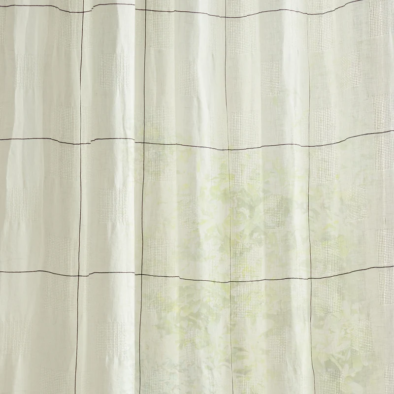 Gardinenstoff Leno Weave - seaspray white
