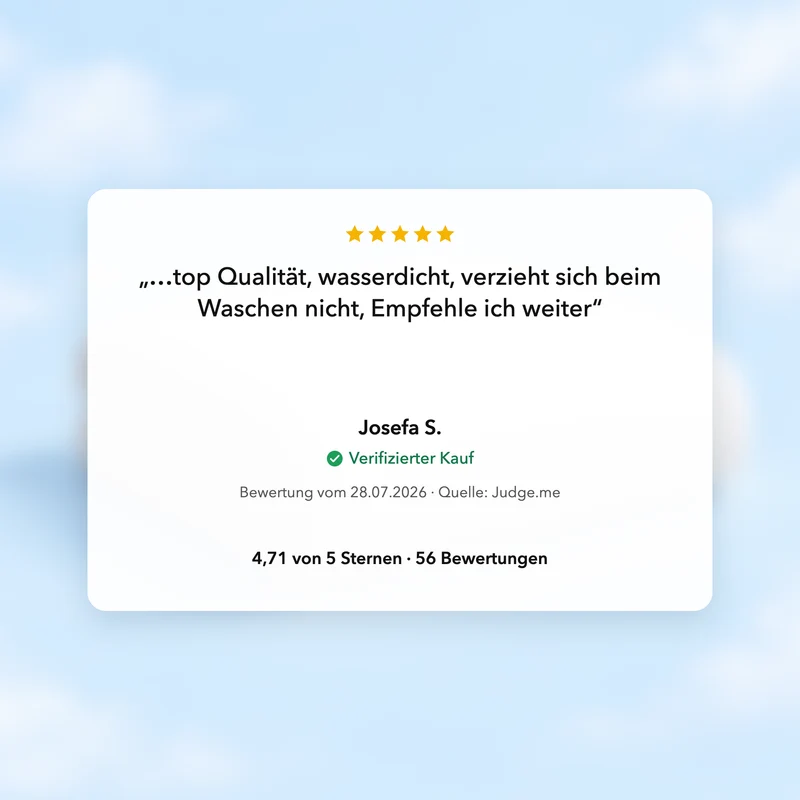 Matratzenschoner mit elastischen Eckbändern