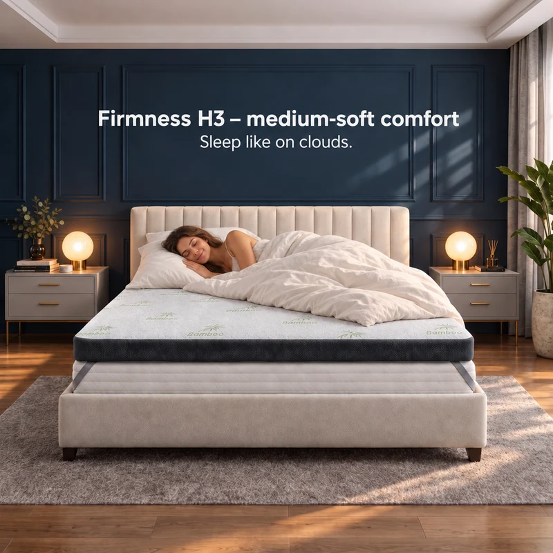 Premium+ Komfort Topper - Matratzen-Topper mit Gel-Memory-Schaum