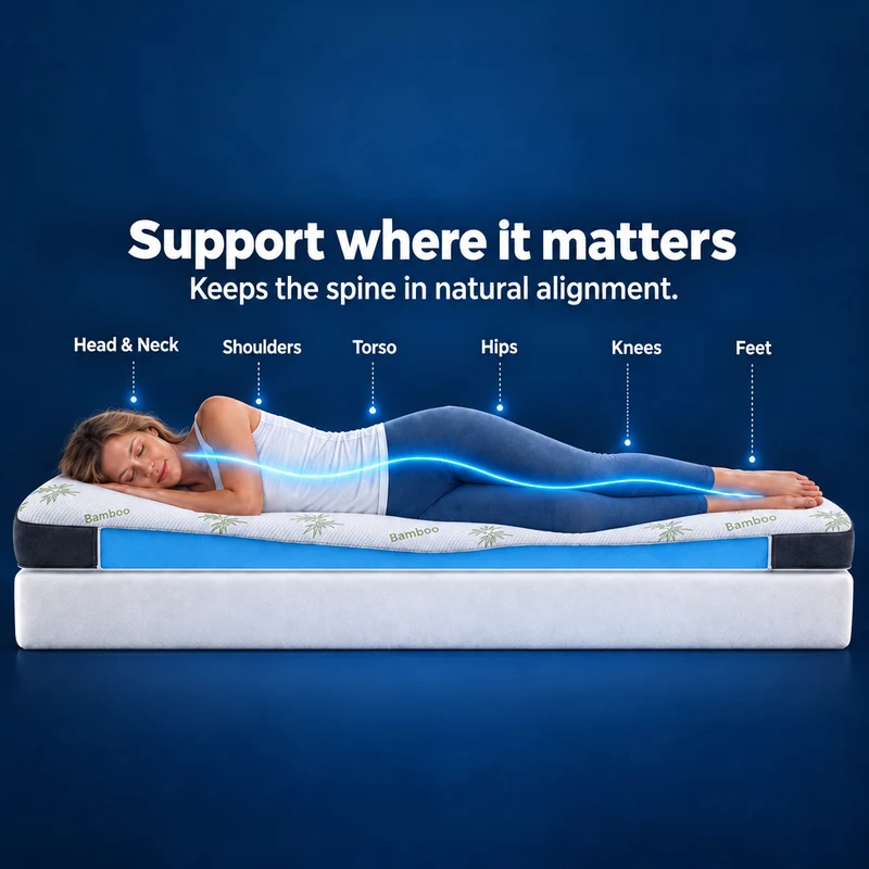 Premium Plus Komfort Topper - Matratzen-Topper mit Gel-Memory-Schaum