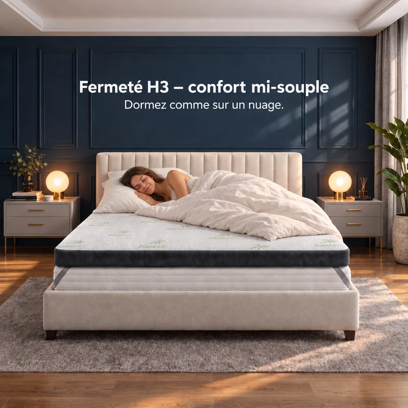 Premium Plus Komfort Topper - Matratzen-Topper mit Gel-Memory-Schaum