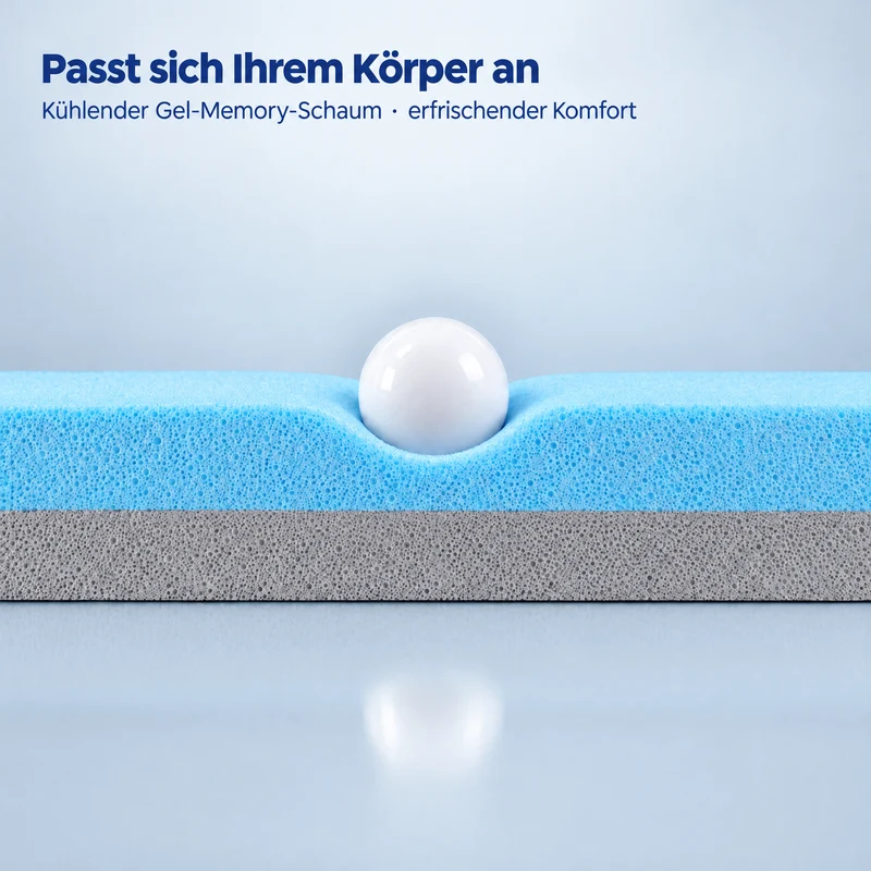 2-in-1 Komfort Topper - Duo Matratzen-Topper mit Gel-Memory-Schaum