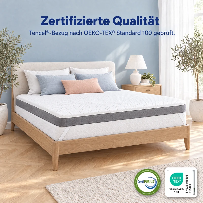 2-in-1 Komfort Topper - Duo Matratzen-Topper mit Gel-Memory-Schaum