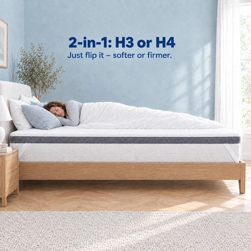 2-in-1 Komfort Topper - Duo Matratzen-Topper mit Gel-Memory-Schaum