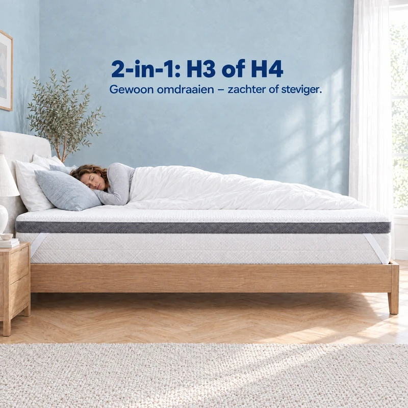 2-in-1 Komfort Topper - Duo Matratzen-Topper mit Gel-Memory-Schaum