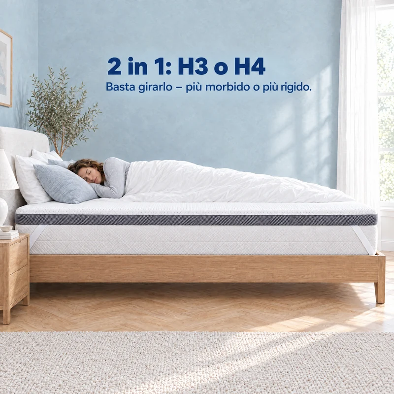 2-in-1 Komfort Topper - Duo Matratzen-Topper mit Gel-Memory-Schaum