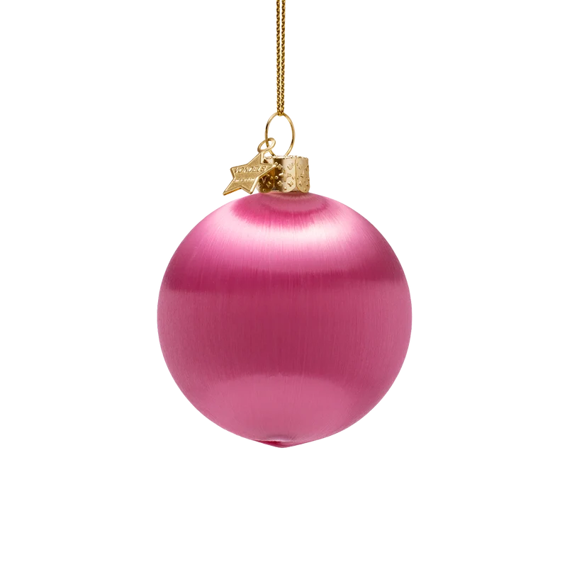 Christbaumkugeln, burgunderrot-rosa, 4er-Set