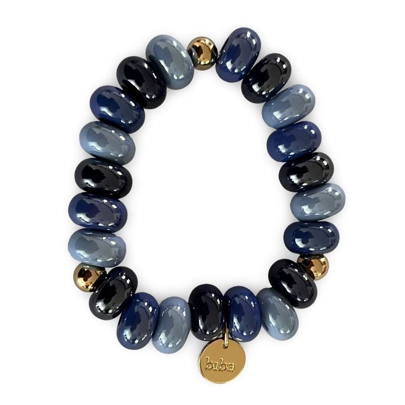 Perlenarmband Nachtblau/ Jeans
