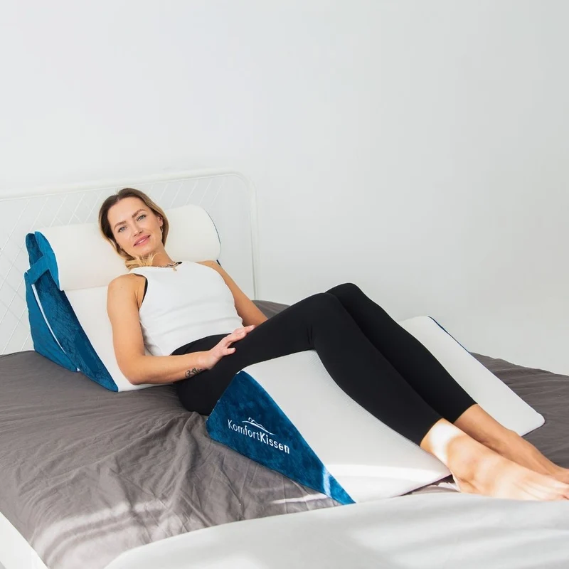 Ergonomisches 4-in-1 Keilkissen – Für Rücken, Beine, Knie & Nacken