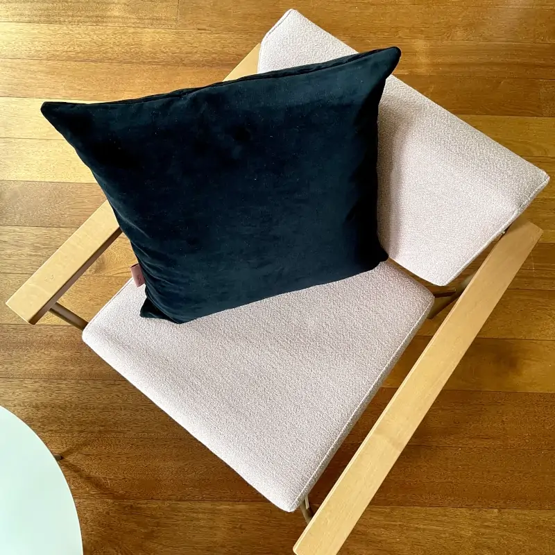 Samtkissen Schwarz 50x50