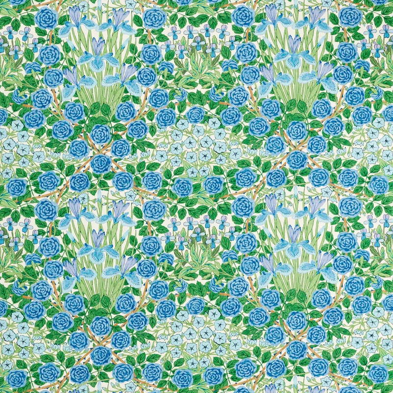 Baumwollstoff Glockenblume - blau