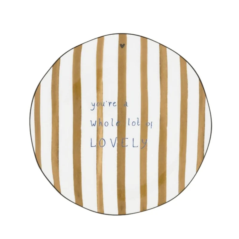 Bastion Collections Dessertteller Brown Big Stripes