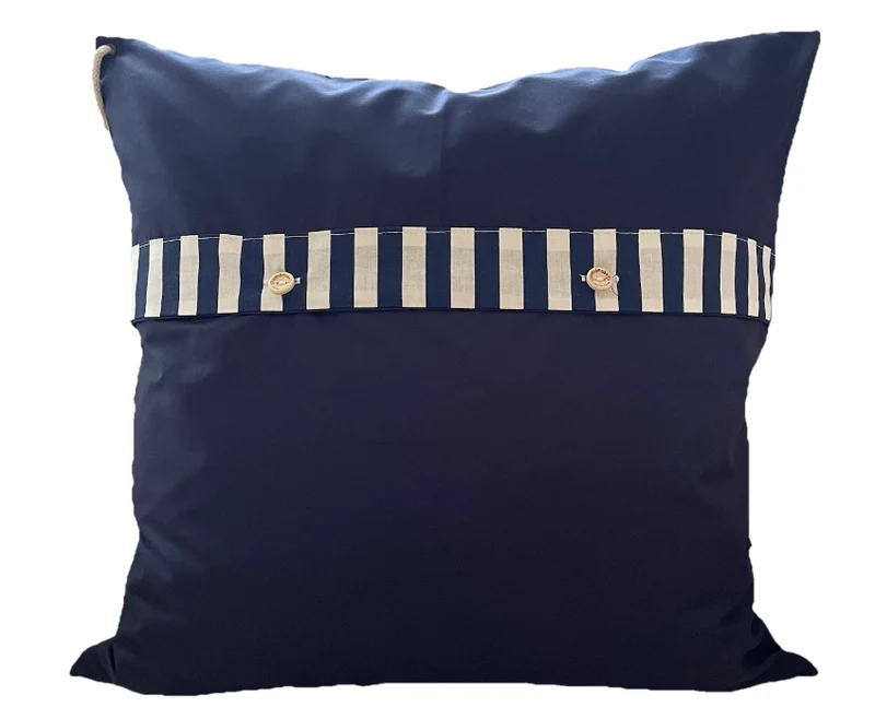 Maritime Kissenhülle, Landhausstil Kissenbezug * Fische *blau/weiß