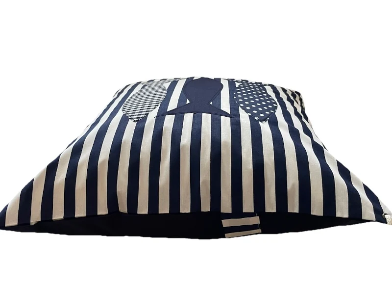 Maritime Kissenhülle, Landhausstil Kissenbezug * Fische *blau/weiß