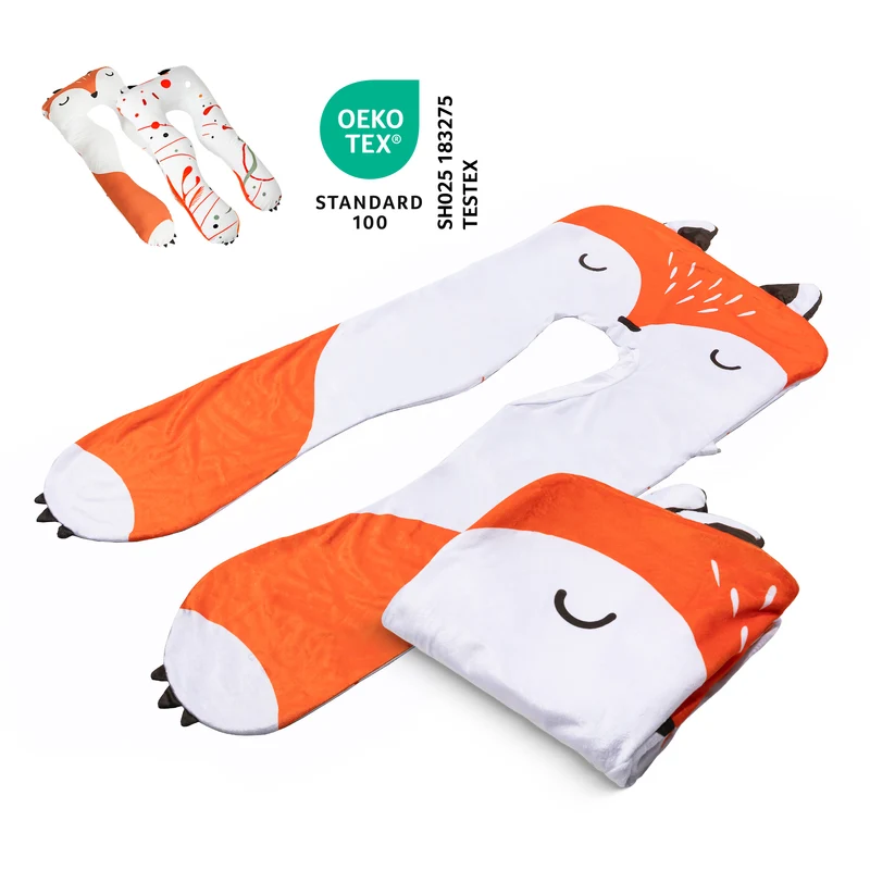 Ersatzbezug für Kinderkissen - Mikroplüsch (Fuchs)