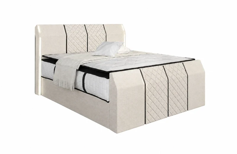Boxspringbett Paris mit Matratze und Topper