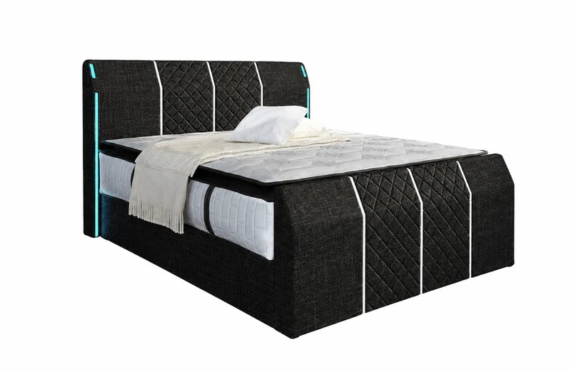 Boxspringbett Paris mit Matratze und Topper