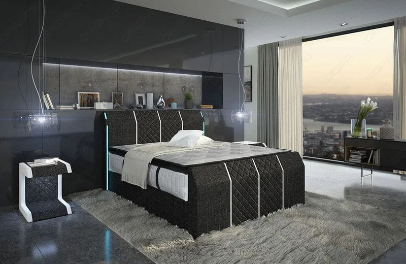 Boxspringbett Paris mit Matratze und Topper