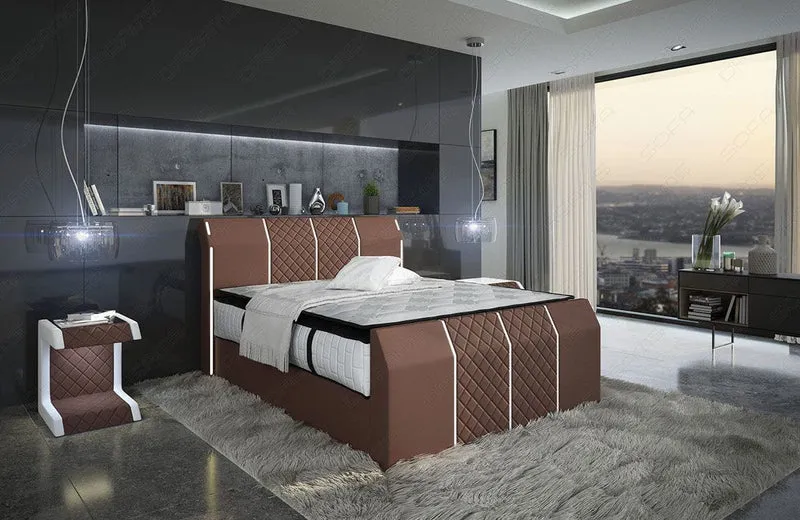 Boxspringbett Paris mit Matratze und Topper