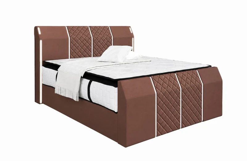 Boxspringbett Paris mit Matratze und Topper