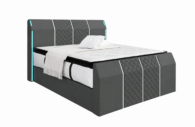 Boxspringbett Paris mit Matratze und Topper