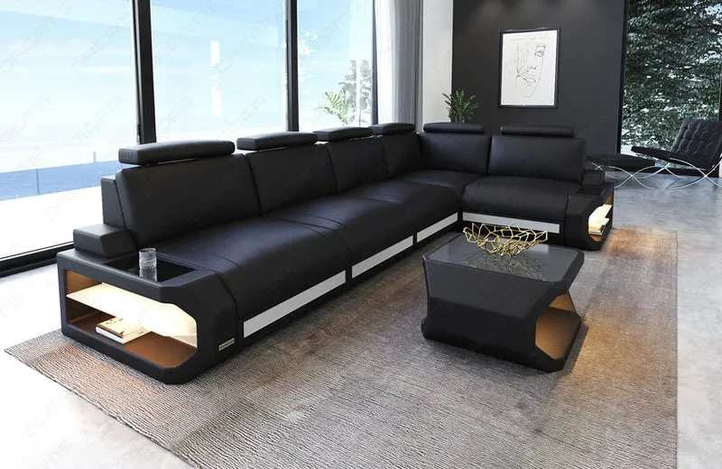 Leder-Ecksofa Siena L Lang Komfort & Stil