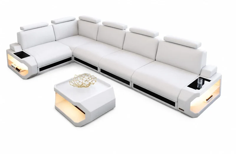 Leder-Ecksofa Siena L Lang Komfort & Stil