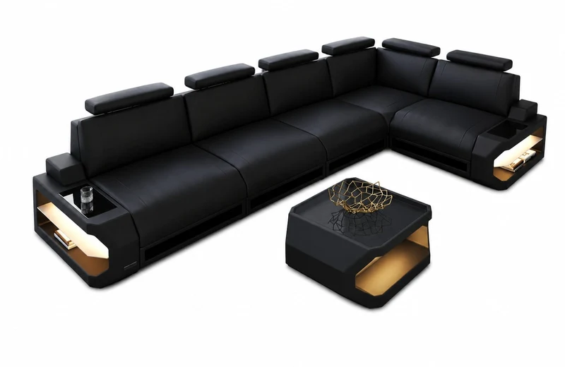 Leder-Ecksofa Siena L Lang Komfort & Stil