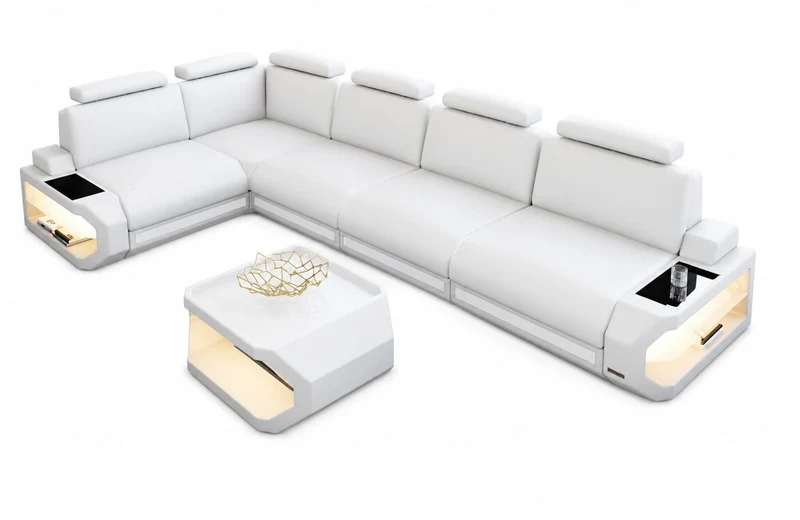 Leder-Ecksofa Siena L Lang Komfort & Stil