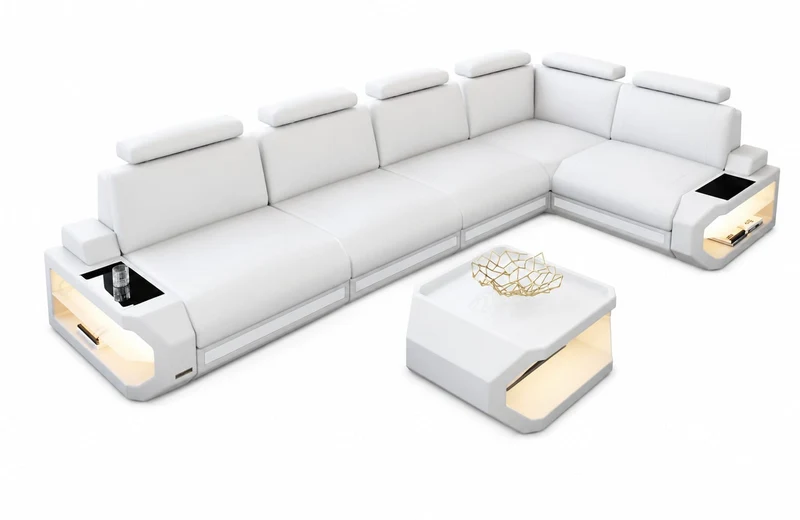 Leder-Ecksofa Siena L Lang Komfort & Stil