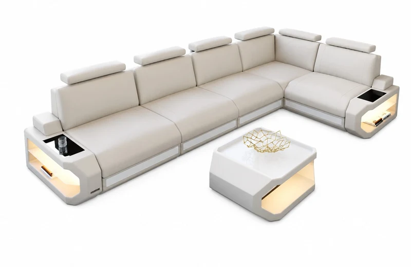 Leder-Ecksofa Siena L Lang Komfort & Stil