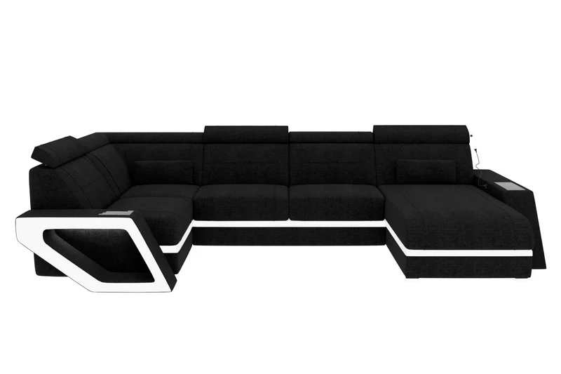 Wohnlandschaft Catania U Form Stoffsofa