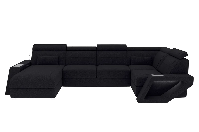 Wohnlandschaft Catania U Form Stoffsofa