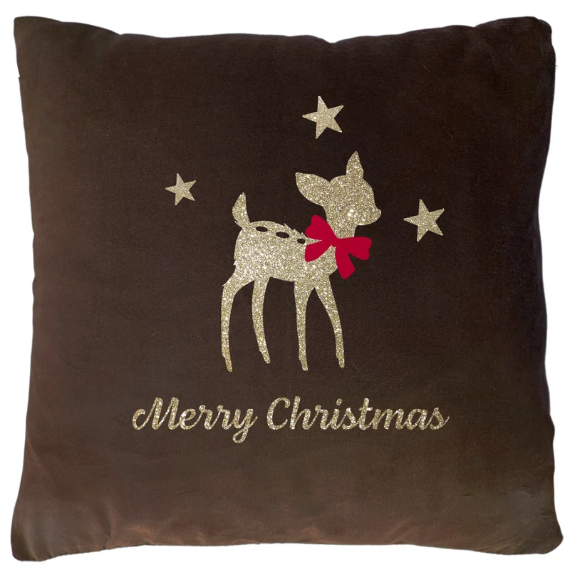 Samtkissen "Merry Christmas" Bambi