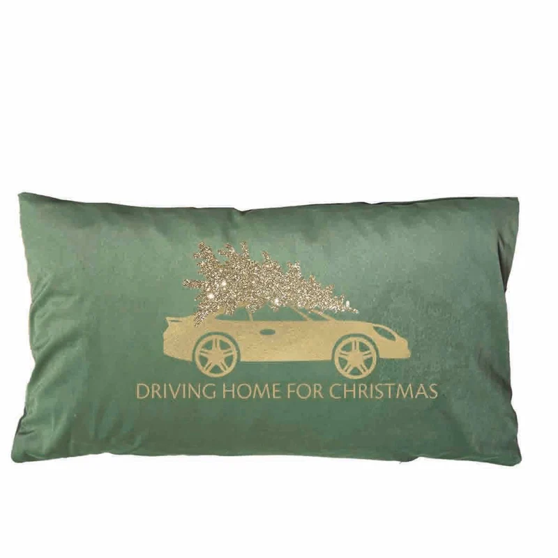 Samtkissen mit Weihnachts Porsche