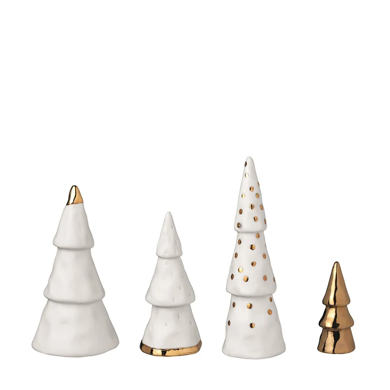 Räder Weihnachtswald 4er-Set goldfarben