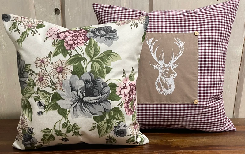 1x Landhausstil Kissenhülle * Kissenbezug * Dekokissen * Blumen