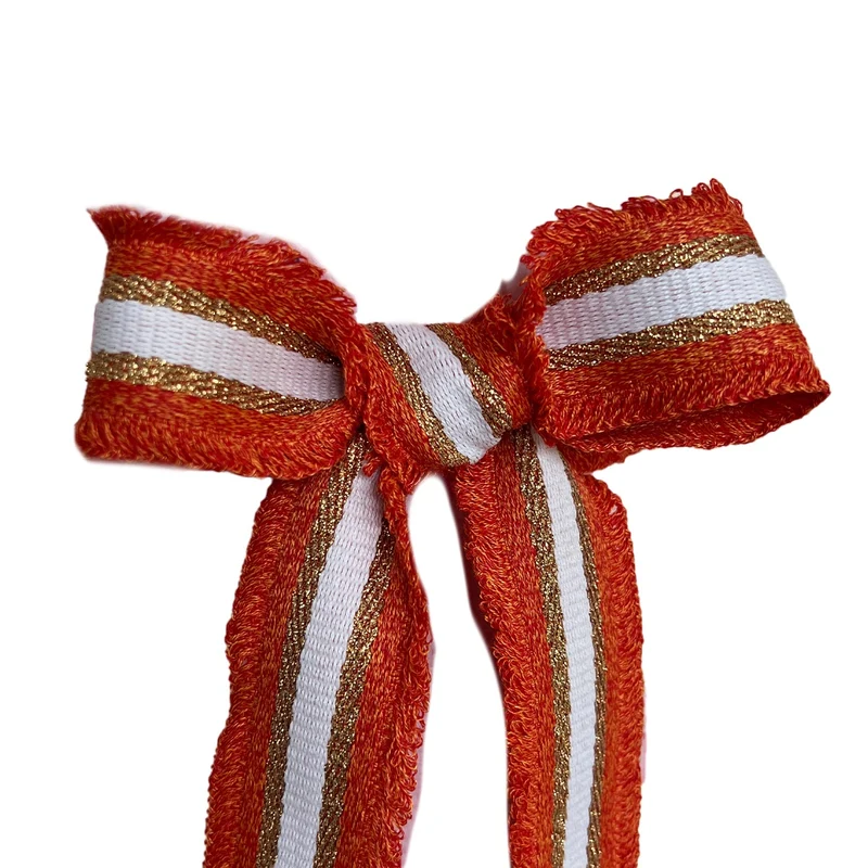 Stoff Gürtel gewebt orange/gold
