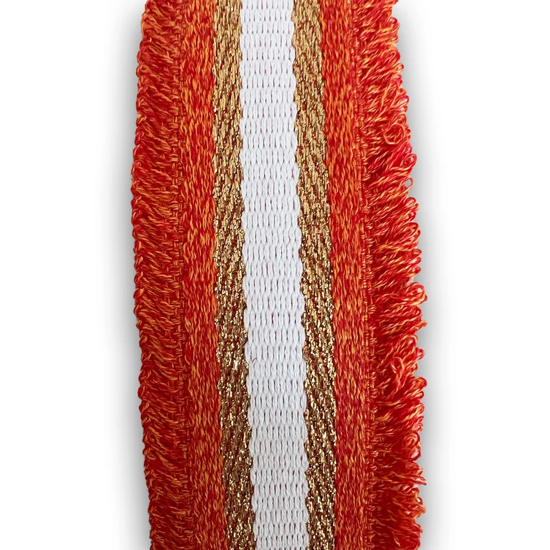 Stoff Gürtel gewebt orange/gold