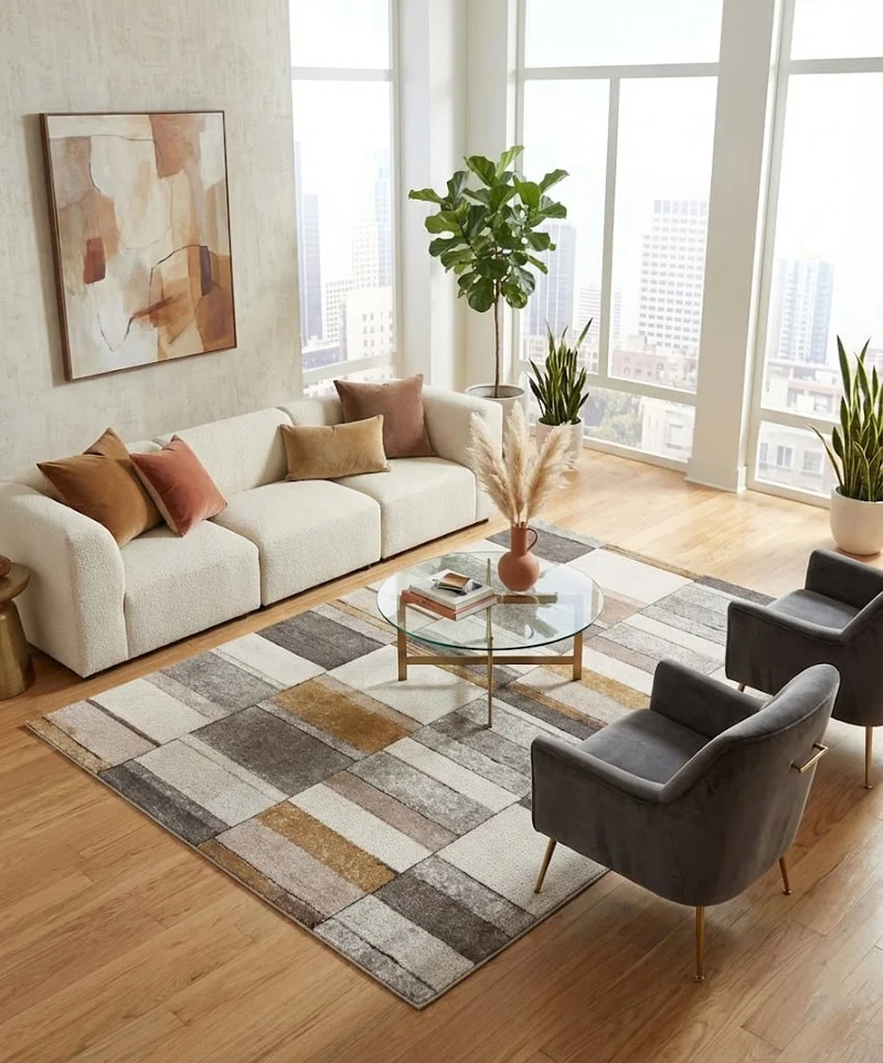 Tappeto Moderno Ray Beige