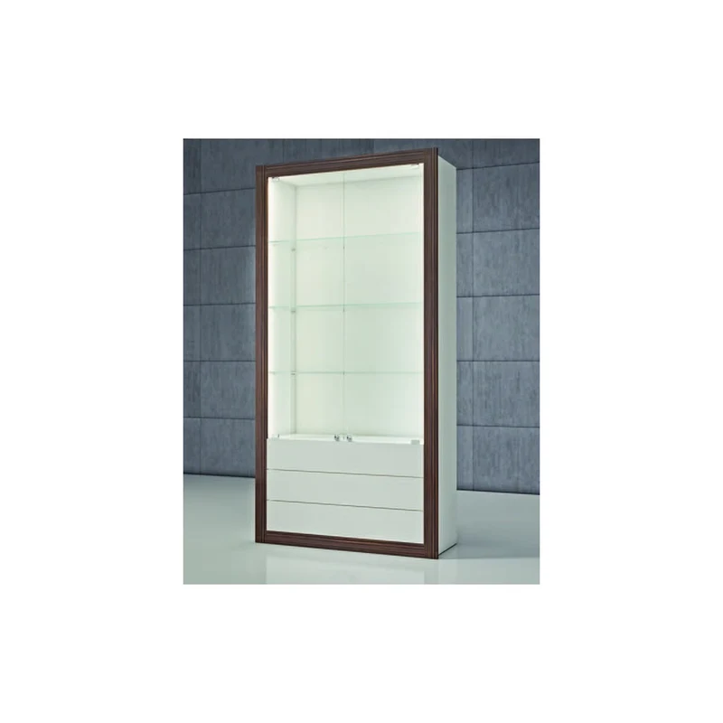 Casa Padrino Luxus Ladenvitrine 105 x 42 cm H. 210 cm mit LED - Ladeneinrichtung - Boutique Möbel - Made in Italy