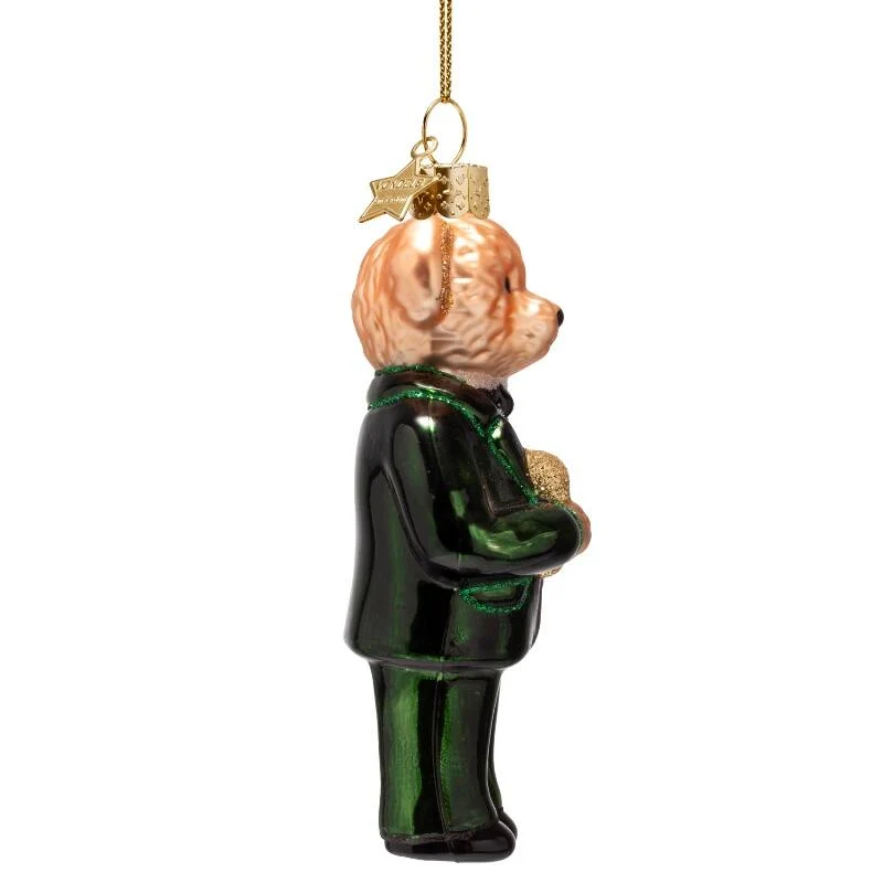 Weihnachts Ornament Christmas "Bear" Smoking grün