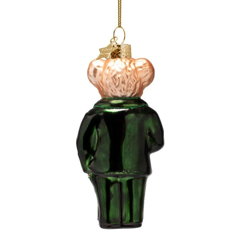 Weihnachts Ornament Christmas "Bear" Smoking grün