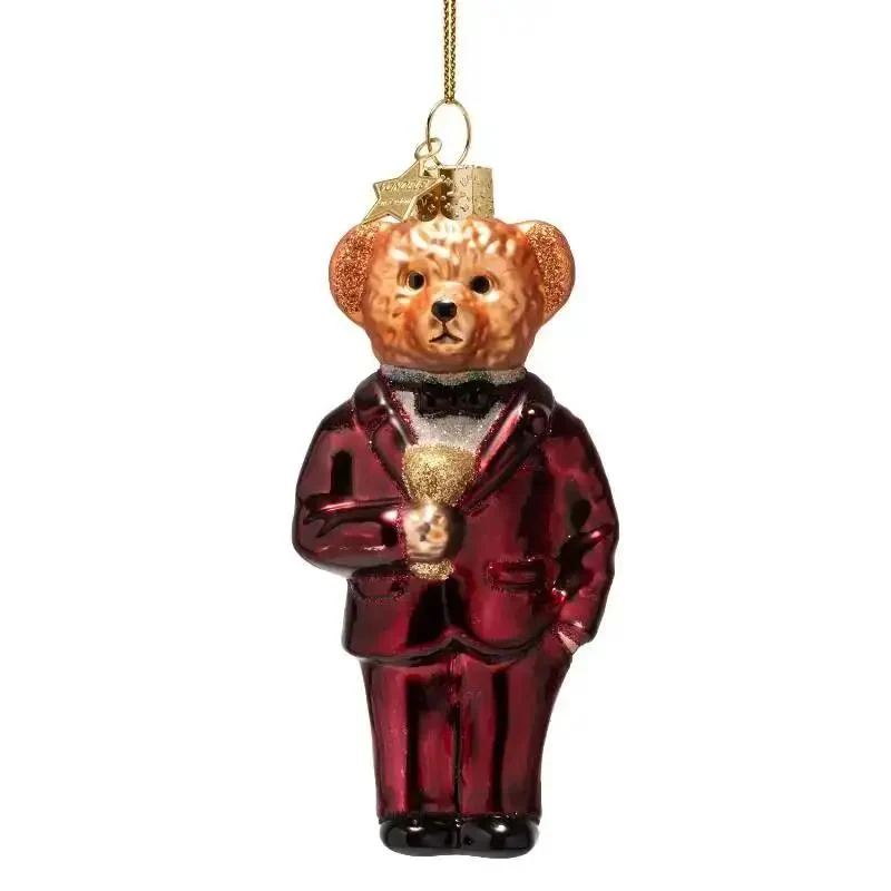 Weihnachts Ornament Christmas "Bear" Smoking rot