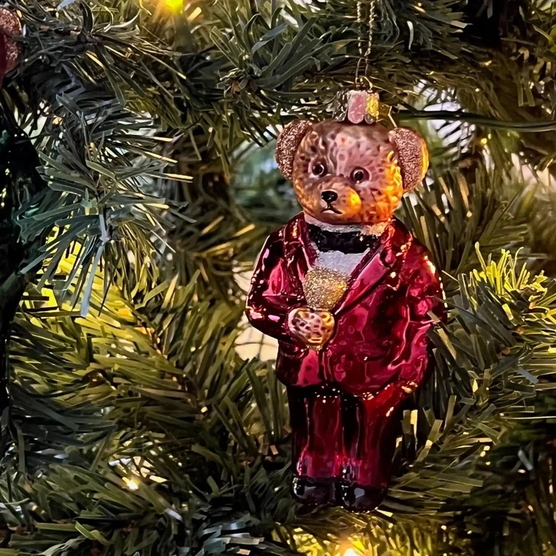 Weihnachts Ornament Christmas "Bear" Smoking rot