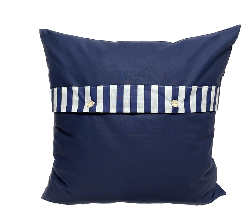 Landhausstil Kissenhülle, Muttertags Geschenk, Dekokissen *Beste Mama* blau/weiß
