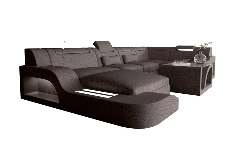 Wohnlandschaft Palermo U Form Stoffsofa