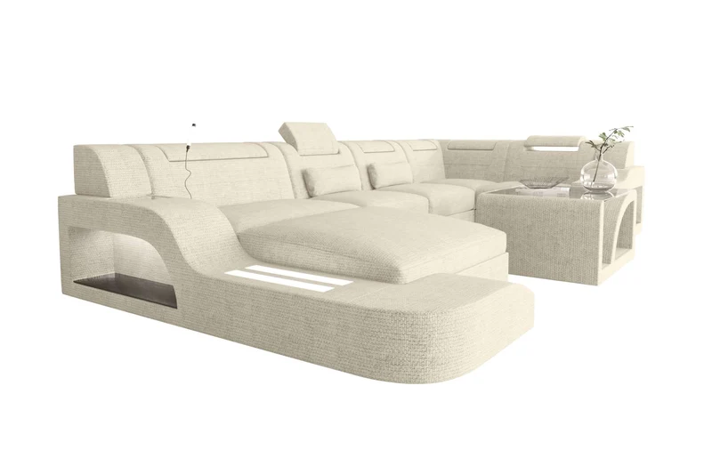 Wohnlandschaft Palermo U Form Stoffsofa