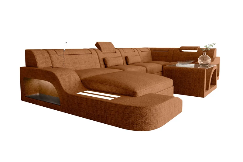 Wohnlandschaft Palermo U Form Stoffsofa