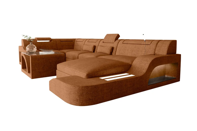 Wohnlandschaft Palermo U Form Stoffsofa